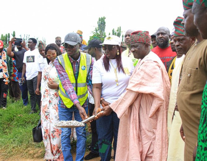 Celebration as Executive Chairman of Jos South Breaks Ground for Vwang Kogot Bridge