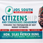‎JOS SOUTH LGC HOLDS CITIZENS AND STAKEHOLDERS’ ENGAGEMENT ON 2027 BUDGET PREPARATION